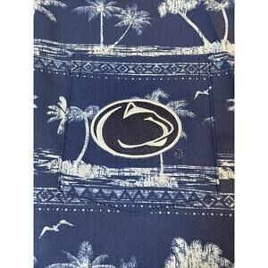 NEW Chiliwear Medium PENN State College BlueShort Sleeve Button Down NWT